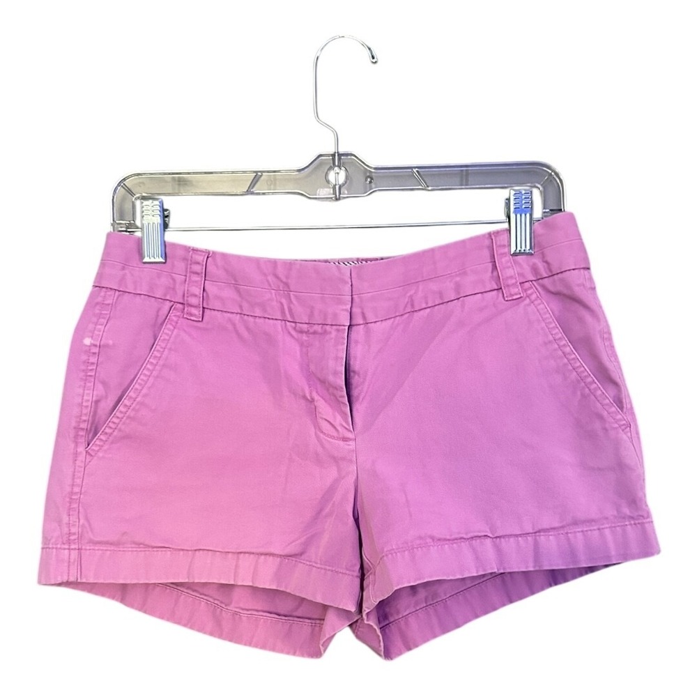 J.Crew Pink Broken‑In Chino Shorts Women's 2 100% Cotton 2" Inseam Mid Rise